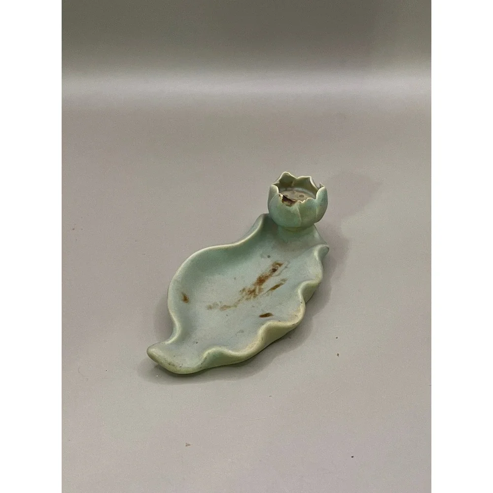 Celadon Leaf Incense Holder 3.5